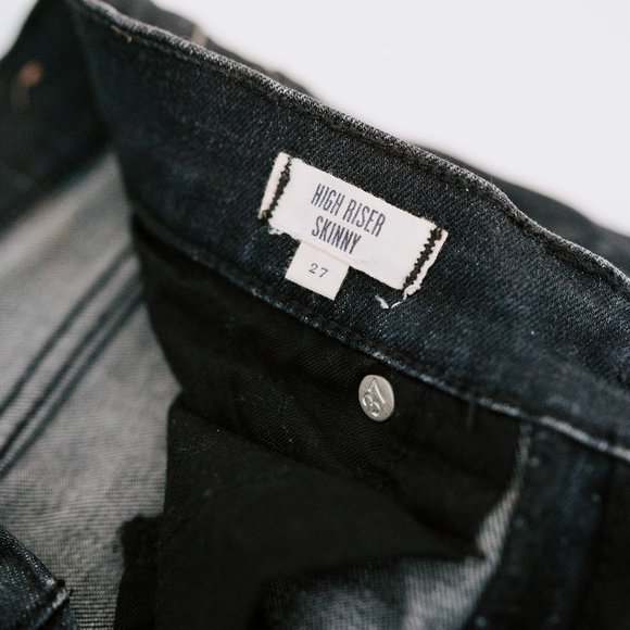 Madewell High Rise Skinny Jeans, Black - Picture 2 of 4